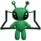 Backpack Plush 1.0 Cute Silly Green Alien