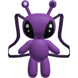 Backpack Plush 1.0 Cute Silly Purple Alien