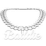 ♡ baddie silver chain link necklace