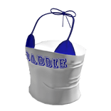 Baddie Summer Tube Top w Navy Blue Bikini Top