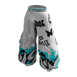 Baggy Ballons Pants White Blue