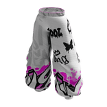 Baggy Ballons Pants White Pink