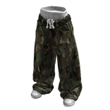 Baggy Camo Belted Jeans