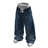 Baggy Denim Belted Jeans
