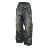 Pastel Keychain Baggy Denim Jeans