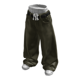 Baggy Green Belted Jeans