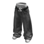 Baggy Grey Belted Jeans