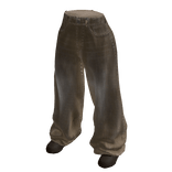 Baggy Jeans Pants Brown & Brown Shoes
