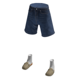 Baggy Jorts with Birks (Blue)