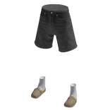 Baggy Jorts with Birks (Grey)