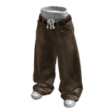 Baggy Light Brown Belted Jeans