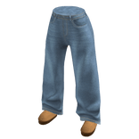 Baggy Light Jeans w/ Ankle Boots