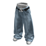 Baggy Lightwash Belted Jeans