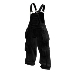 Baggy Oversized Denim Overalls in Black