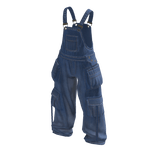 Baggy Oversized Denim Overalls in Blue