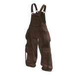 Baggy Oversized Denim Overalls in Brown