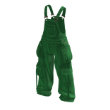 Baggy Oversized Denim Overalls in Green