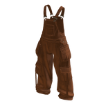 Baggy Oversized Denim Overalls in Orange