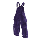 Baggy Oversized Denim Overalls in Purple