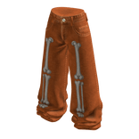 Baggy Pants with Bone Graphics (Rust)