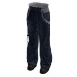 Baggy Pants with Lace Trim (Navy)