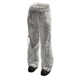 Baggy Pants with Lace Trim (White)
