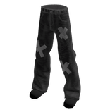 Baggy Tape Black Denim Jeans