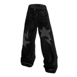 Baggy Y2k Star Fashion Pants (black)