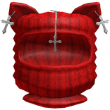 Balaclava Cat Ears Goth Black Chrome Heart Skimask