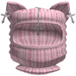 Balaclava Cat Ears Goth Pink Chrome Heart Skimask