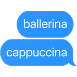 ballerina cappuccina italian brainrot text