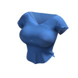 ʚ♡ɞ Basic Cropped Blue Tee Shirt