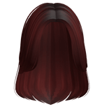 Basic Cute Short Preppy Girl Hair (Dark Red)