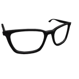 basic oversized glasses in black