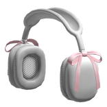 Basic Shiny Headphones w/ Pink Bow