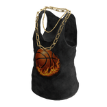 🔴✅Basketball Black Vest✅🔴 Golden Chains