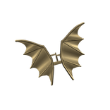 Bat Wings Goth Hairclip (Gold)