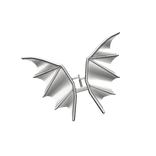 Bat Wings Goth Hairclip (Silver)
