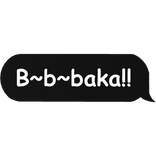 B~b~baka!! shy anime girl silly text bubble
