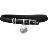 ♫ cat collar with kitty bell in black