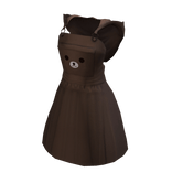 Bear Pinafore Dress Brown