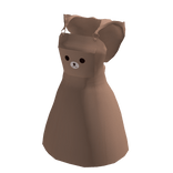 Bear Pinafore Dress Brown