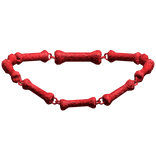 -',ৎ Bedazzled Y2K Dog Bone Necklace in Red