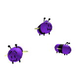 Bees hat funny purple