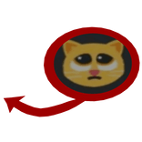 Begging Cat 🥺 - Red Circle