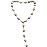 Beige Chinese Agarwood Beaded Necklace