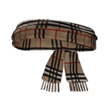 Beige Designer Plaid Emo Tied Scarf