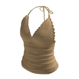 Beige Laced Halter Top