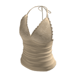 Beige Laced Halter Top