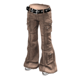 Beige Low Rise Y2K Flared Denim